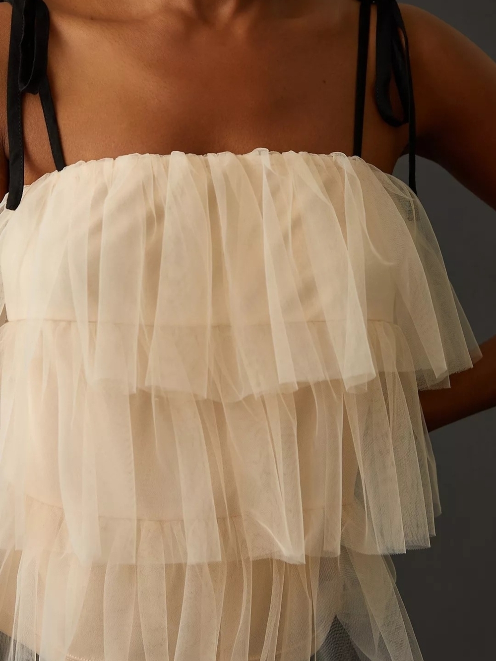 Sunday in Brooklyn Tie-Strap Ruffle Tank - Size Small - Anthropologie - Picture 3 of 7